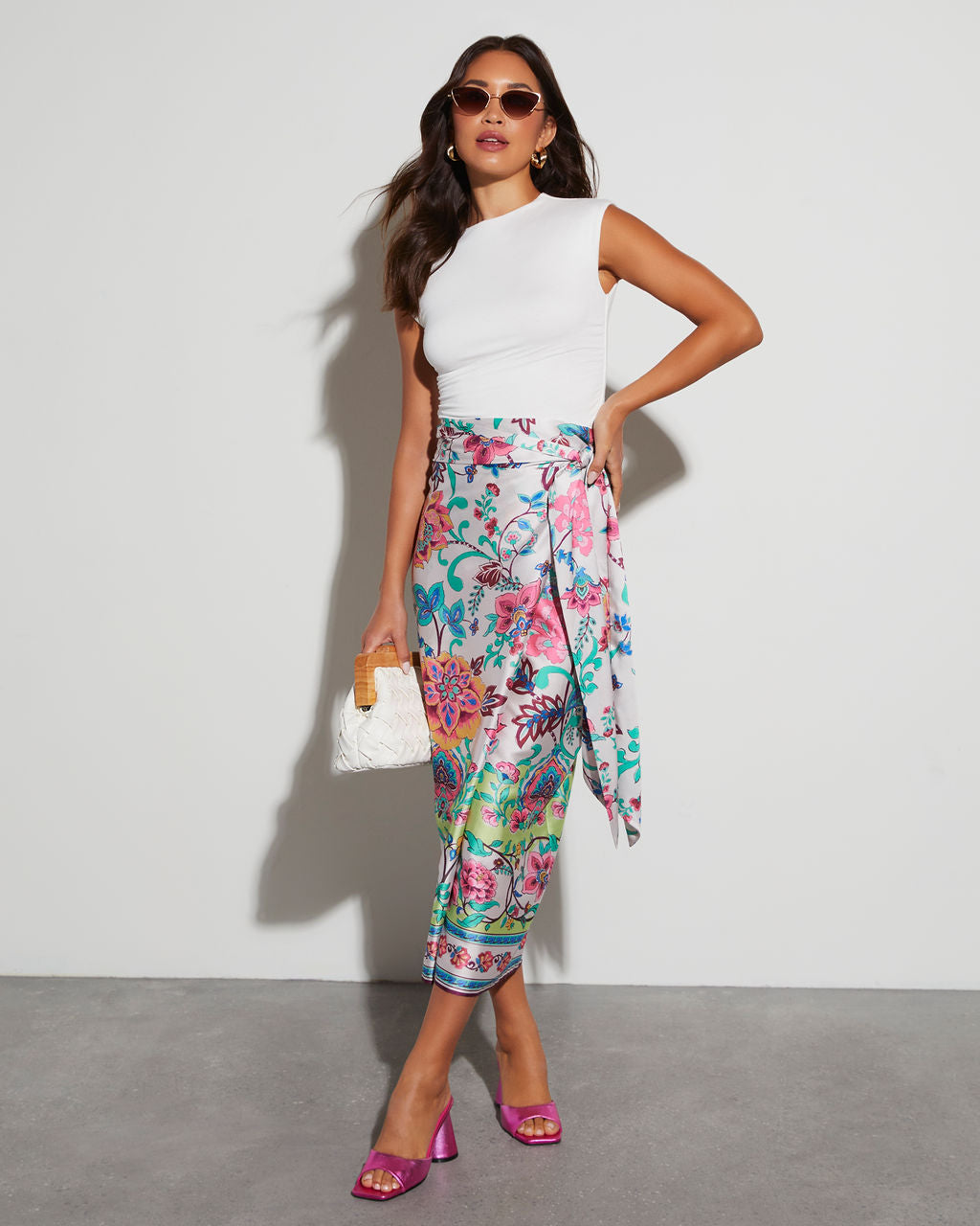 Darla Wrap Midi Skirt-Vogue Logic
