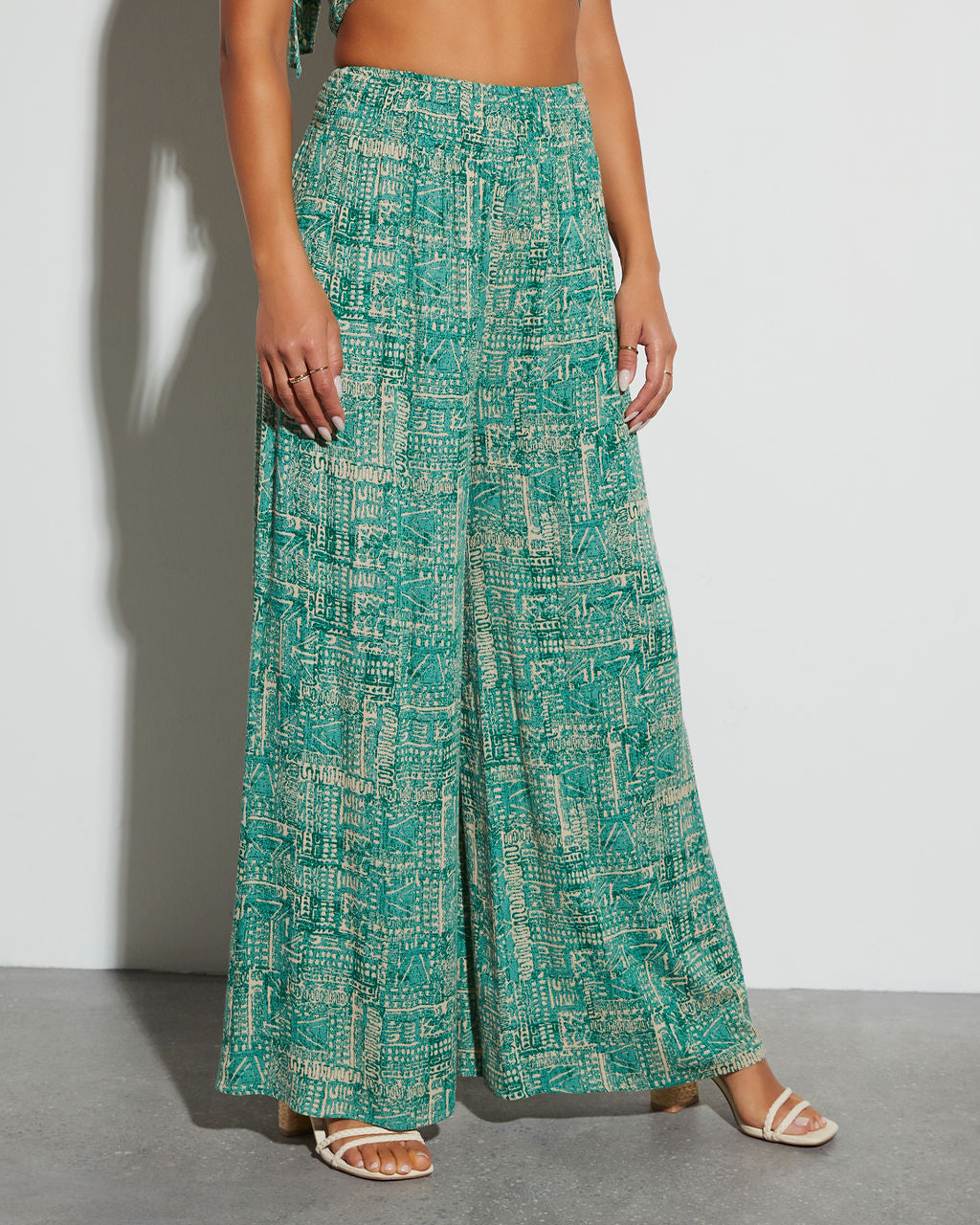 Nadia Printed Straight Leg Pants-Vogue Logic