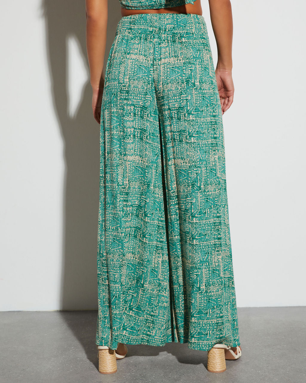 Nadia Printed Straight Leg Pants-Vogue Logic