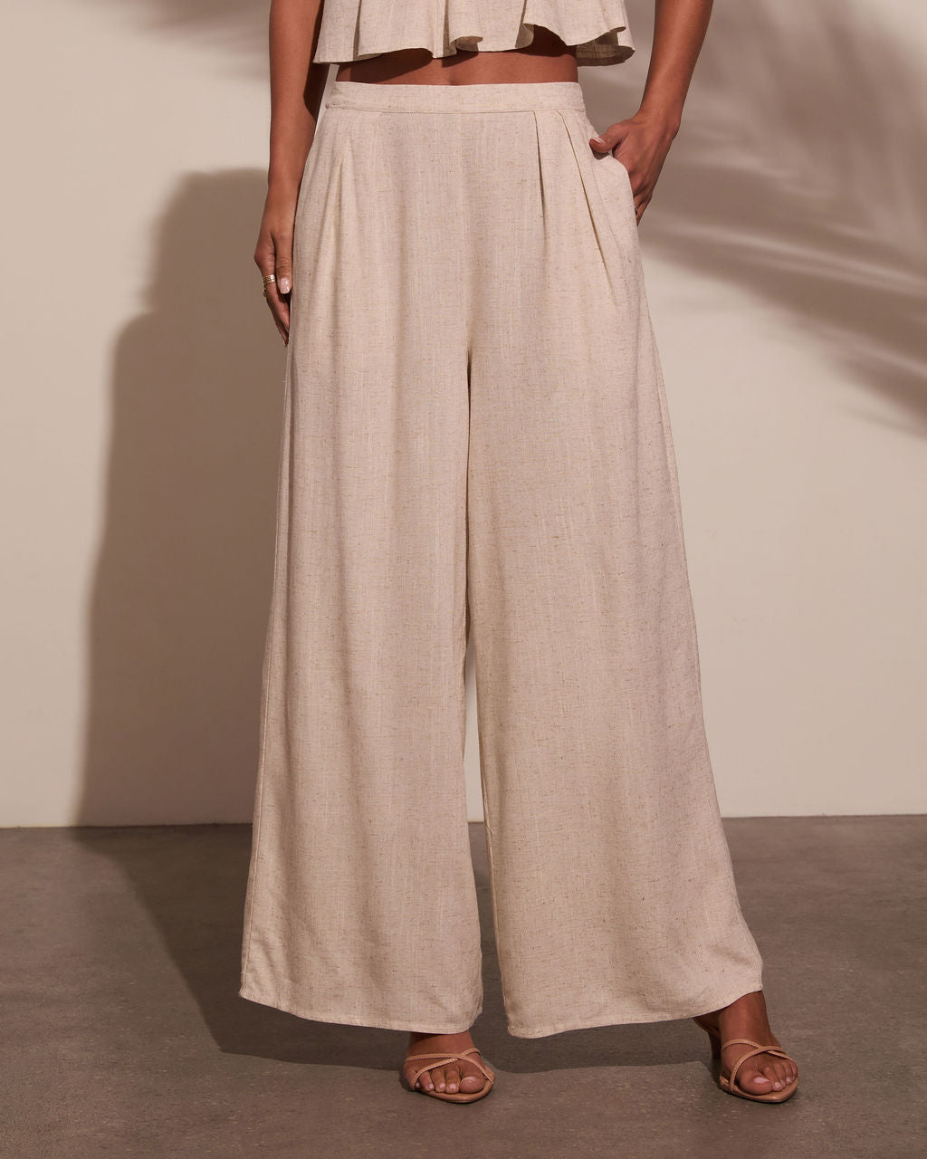 Pipper Pleated Linen Pant-Vogue Logic