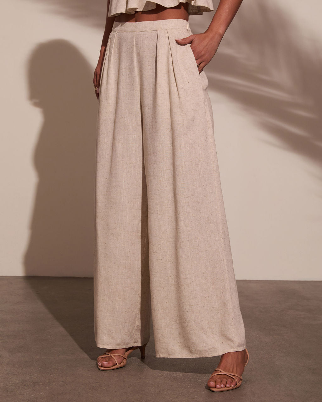 Pipper Pleated Linen Pant-Vogue Logic