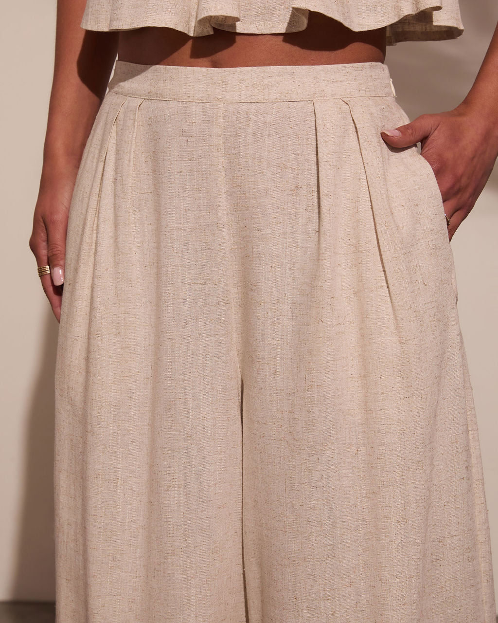 Pipper Pleated Linen Pant-Vogue Logic