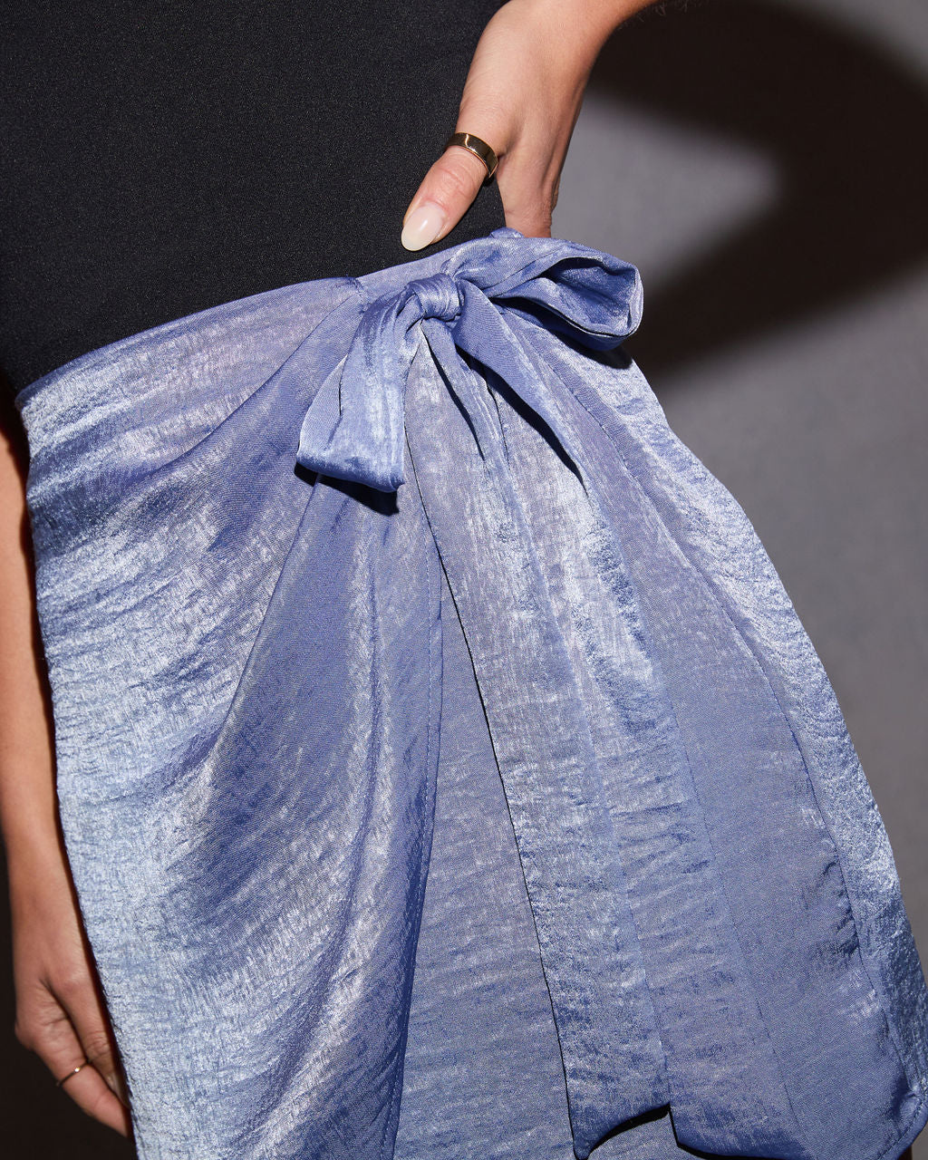 Dew Kissed Wrap Mini Skirt-Vogue Logic