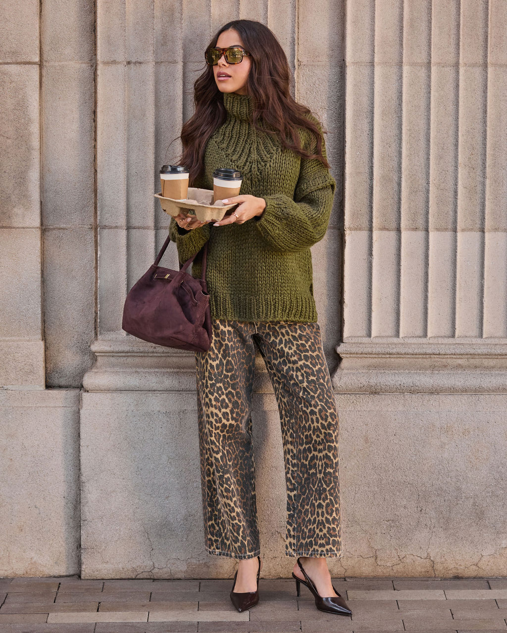 Forest Spell Knit Turtleneck Sweater-Vogue Logic