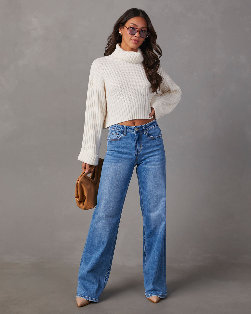 Charley High Rise Wide Leg Stretch Jeans-Vogue Logic