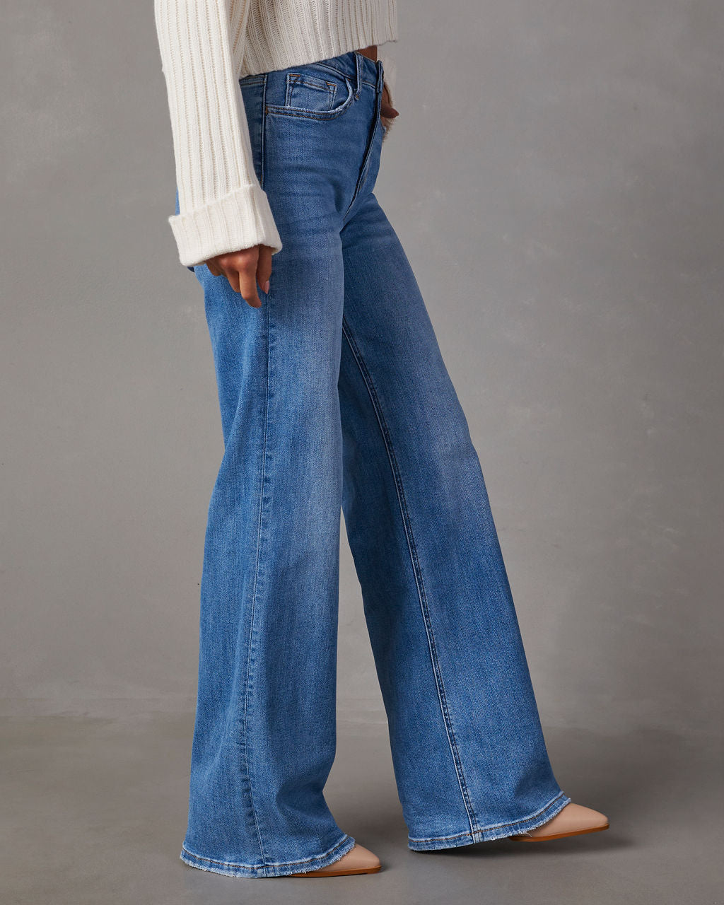 Charley High Rise Wide Leg Stretch Jeans-Vogue Logic