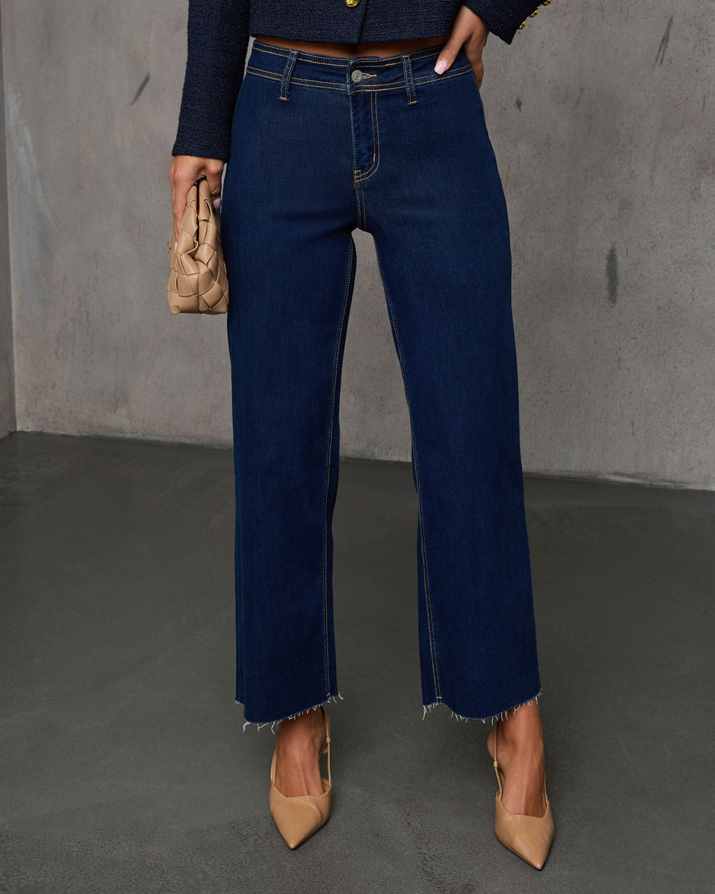 Close Encounter Super Stretch High Rise Wide Leg Denim-Vogue Logic