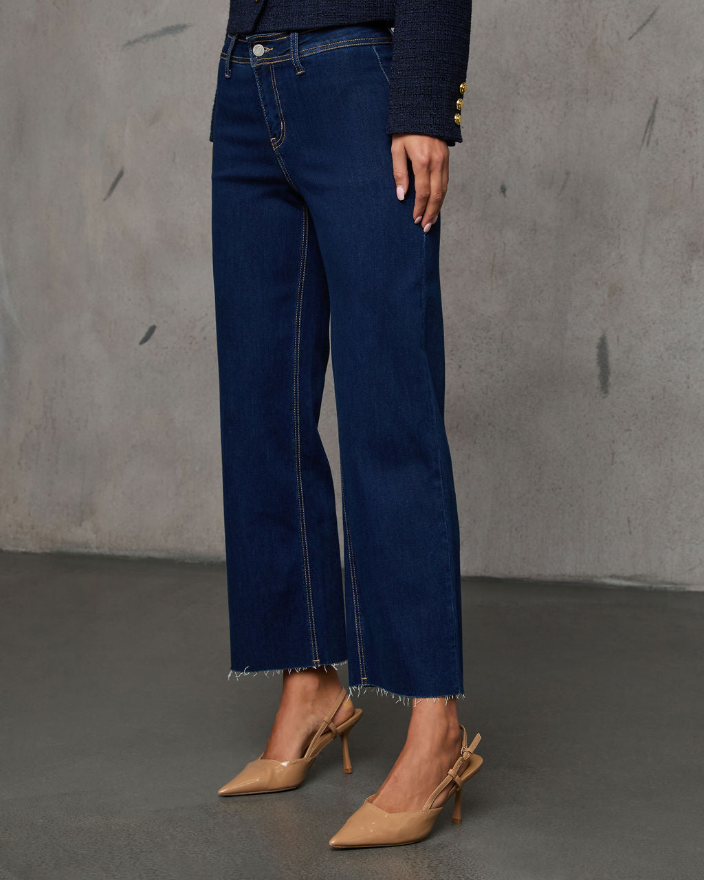 Close Encounter Super Stretch High Rise Wide Leg Denim-Vogue Logic