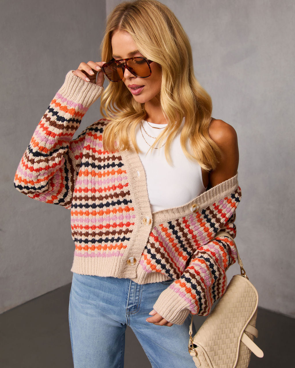 Before the Chill Abstract Cardigan-Vogue Logic