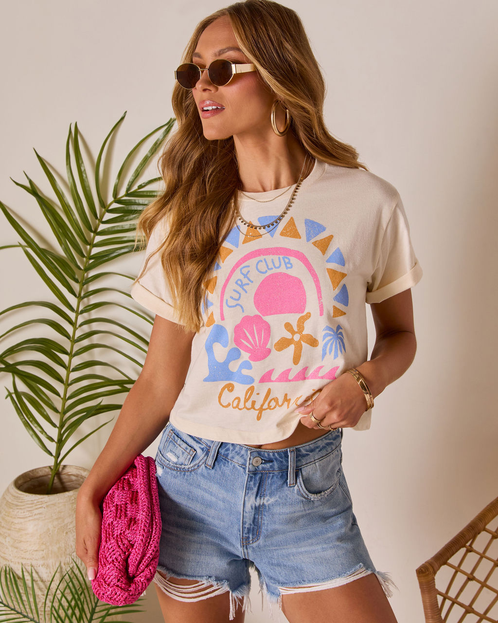 Surf Club California Short Sleeve Graphic Tee-Vogue Logic