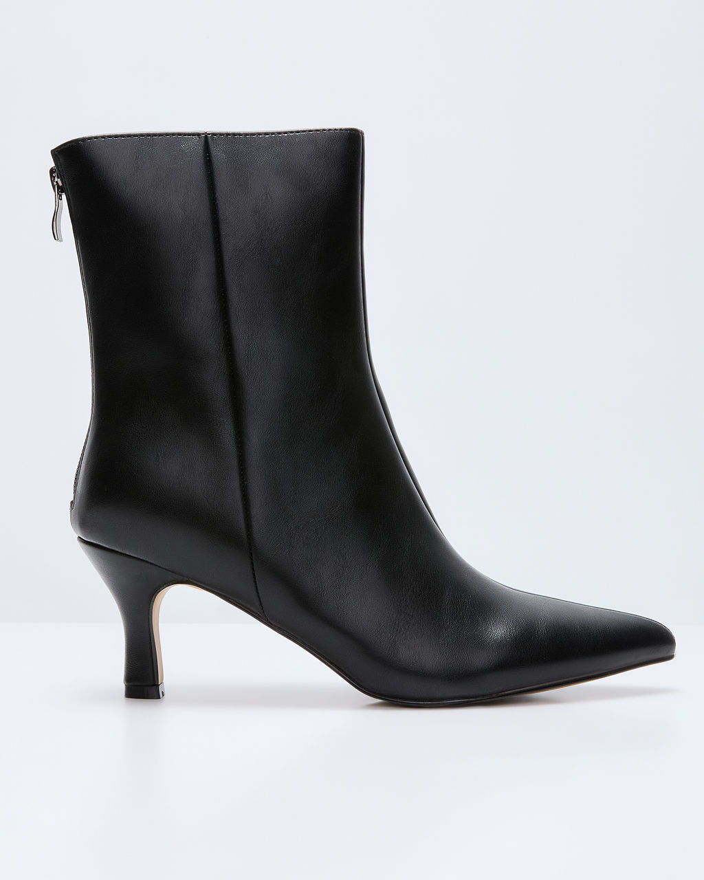 Franie Vegan Leather Kitten Heel Bootie-Vogue Logic