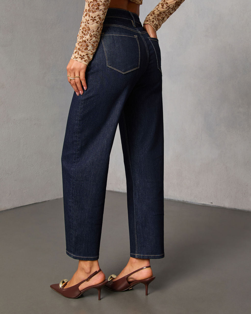Rayden Stretch Slim Barrel Jeans-Vogue Logic