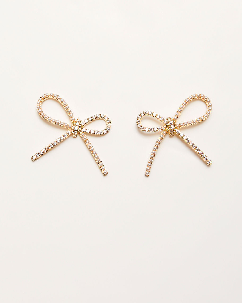 Tova Rhinestone Bow Stud Earrings-Vogue Logic