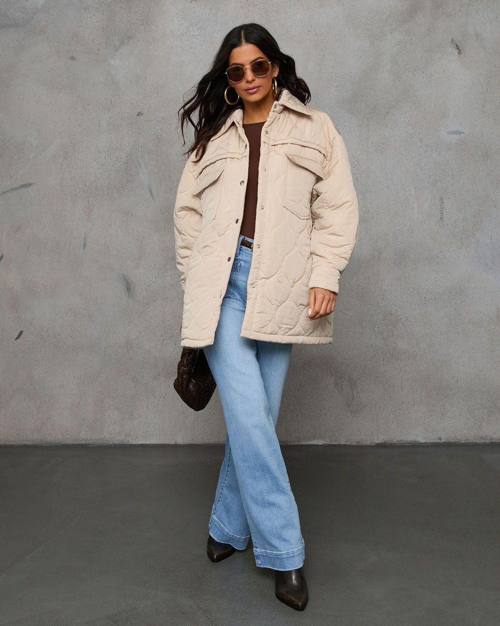 Chilly Morning Lightweight Quilted Jacket-Vogue Logic