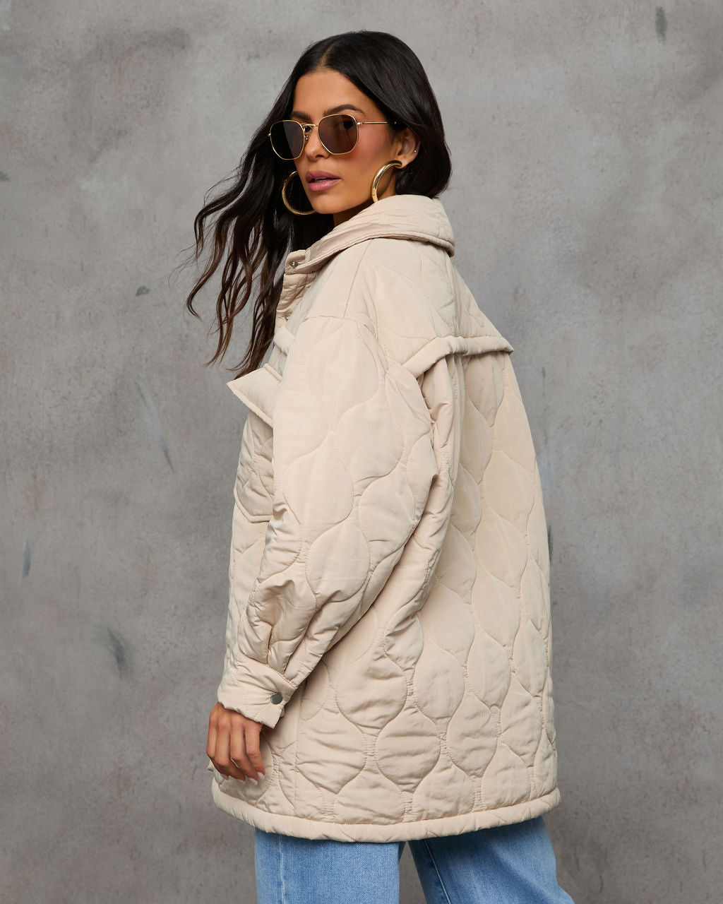 Chilly Morning Lightweight Quilted Jacket-Vogue Logic