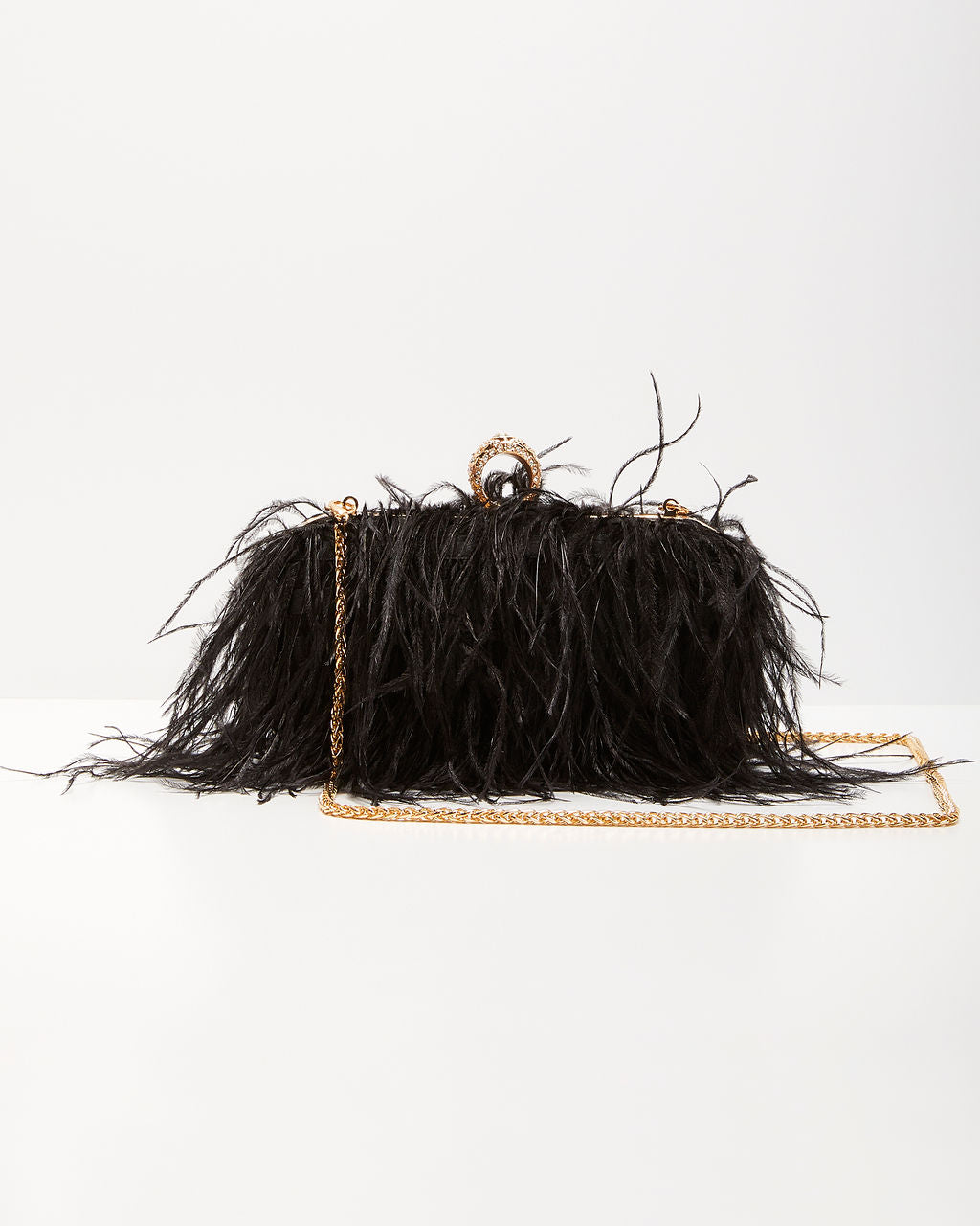 Emily Feather Clutch-Vogue Logic