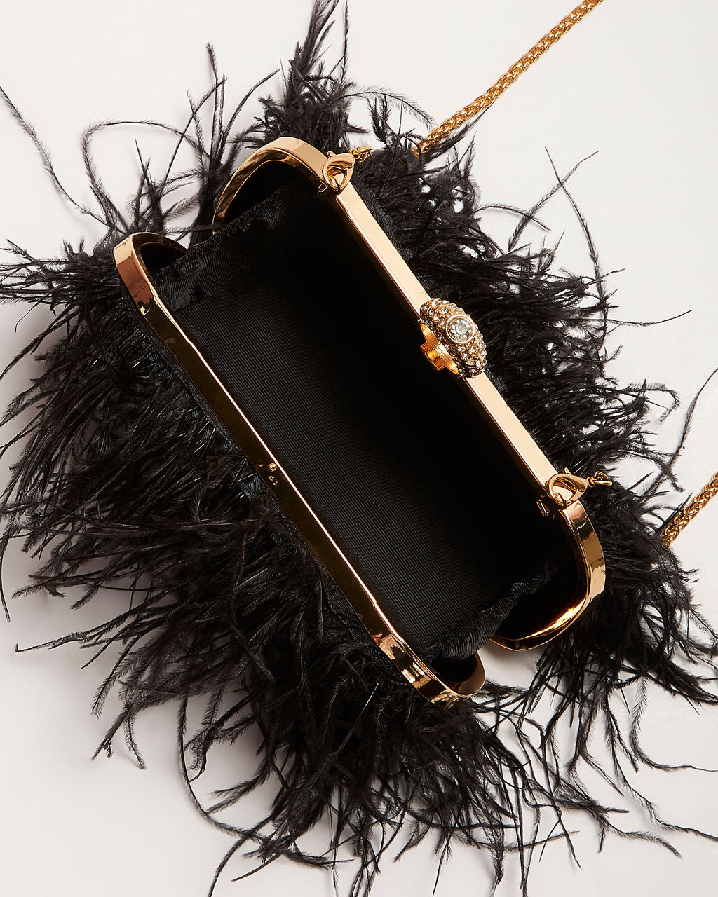 Emily Feather Clutch-Vogue Logic