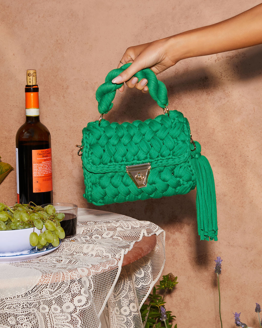 Resort Only Braided Top Handle Bag-Vogue Logic