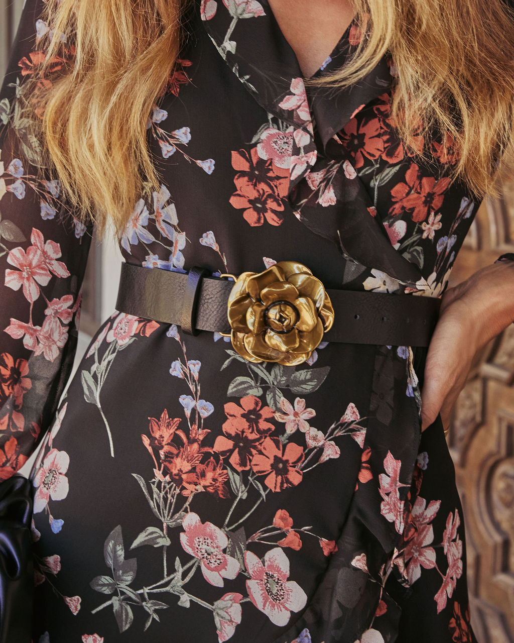 Ashglow Flower Buckle Belt-Vogue Logic