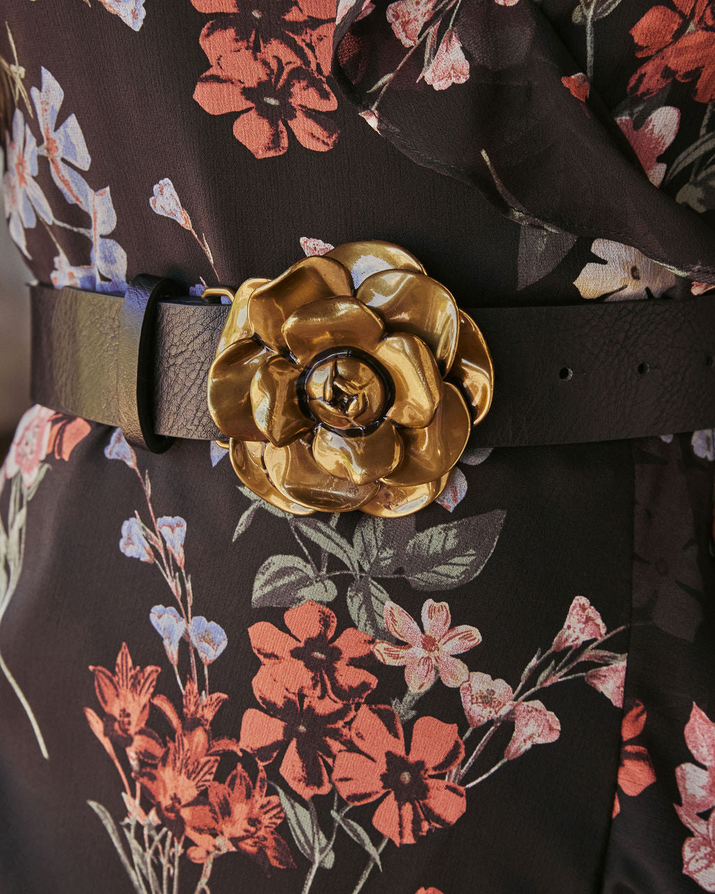 Ashglow Flower Buckle Belt-Vogue Logic