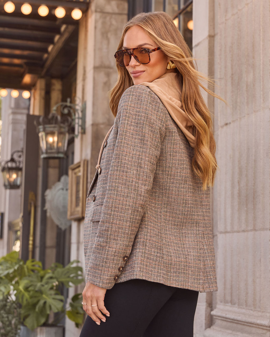 Ashberry Twofer Double Breasted Hoodie Blazer-Vogue Logic