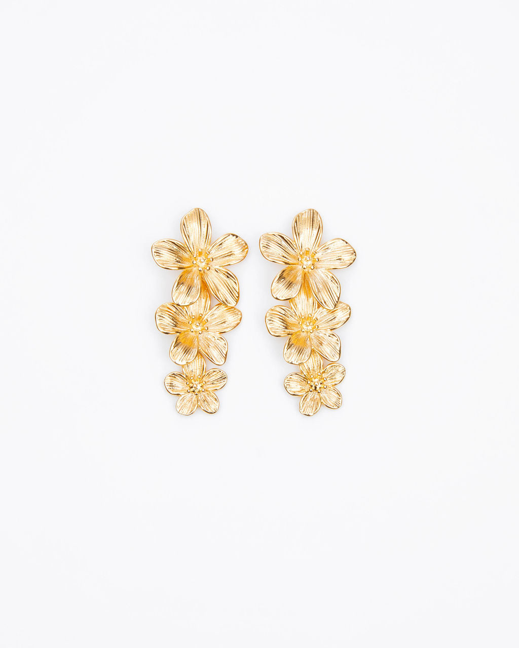 Blooming Orchid Floral Drop Earrings-Vogue Logic
