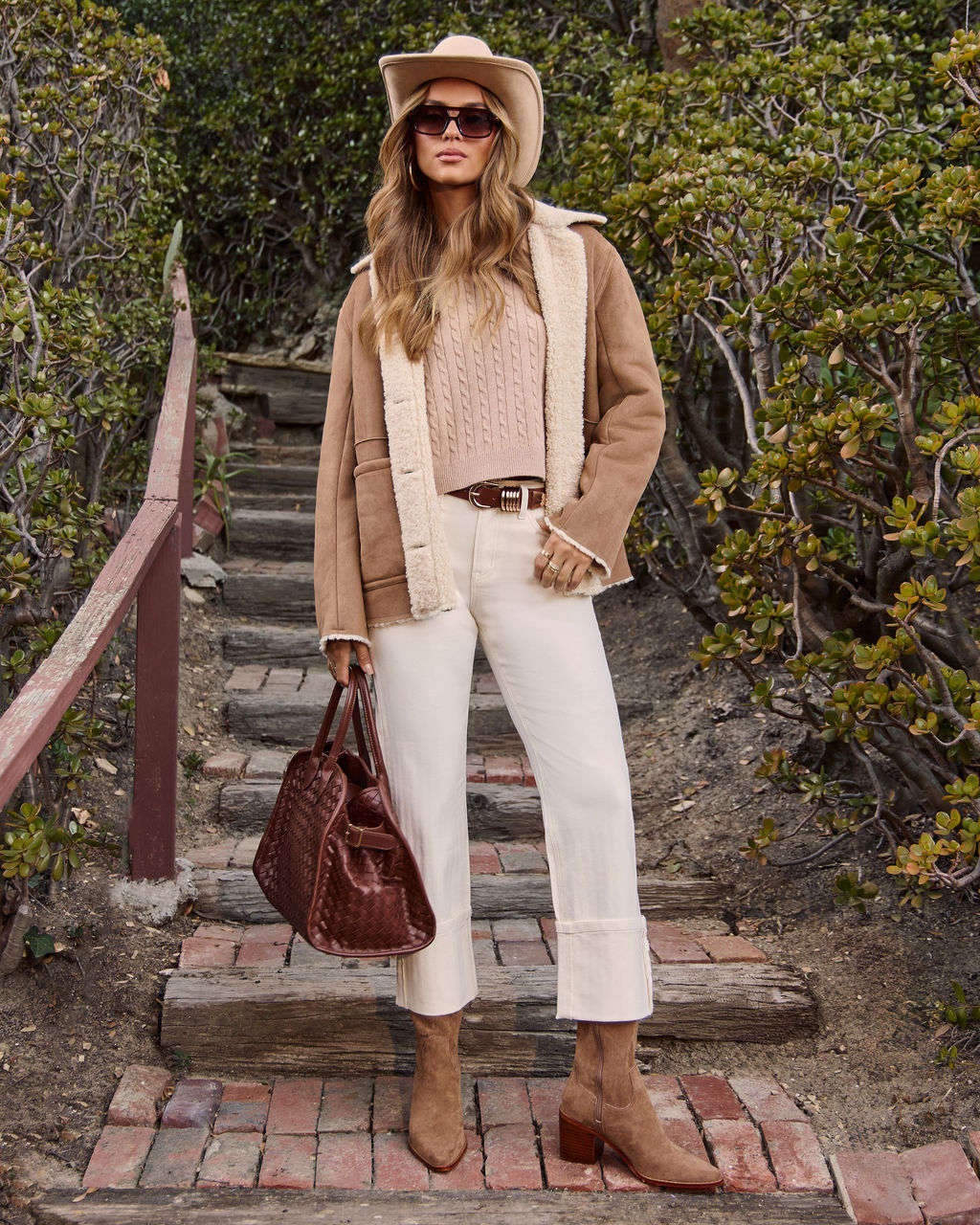 Helios Faux Suede Sherpa Lined Coat-Vogue Logic