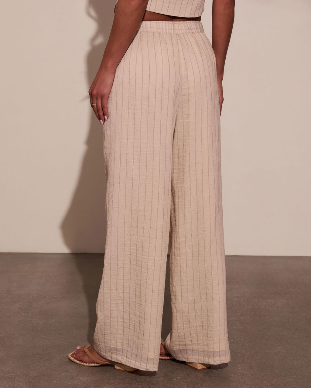 Hazel Pinstripe Wide Leg Pants-Vogue Logic