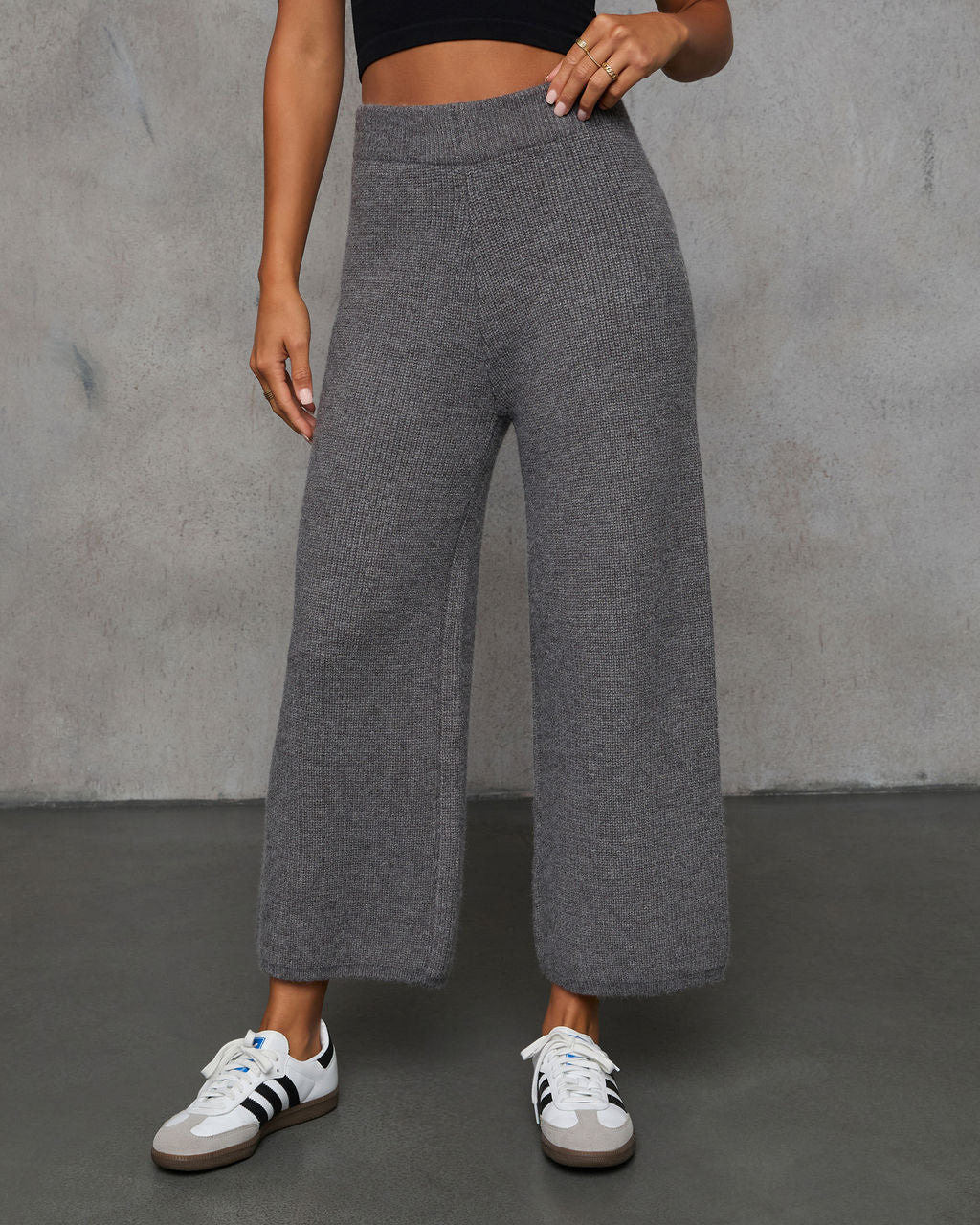 Always Cozy Ribbed Wide Leg Pants-Vogue Logic