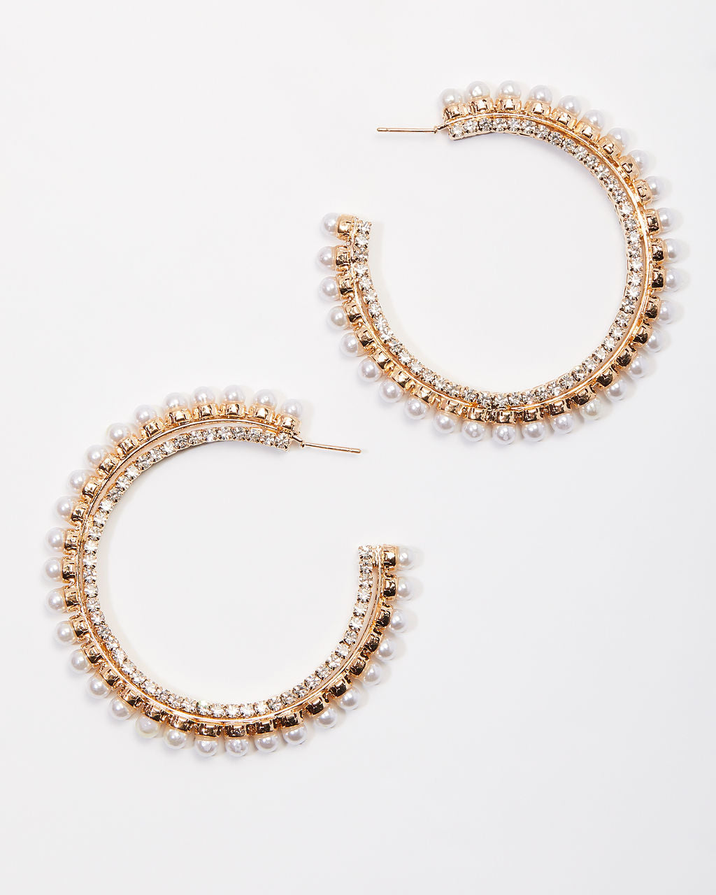 Tila Pearl Hoop Earrings-Vogue Logic