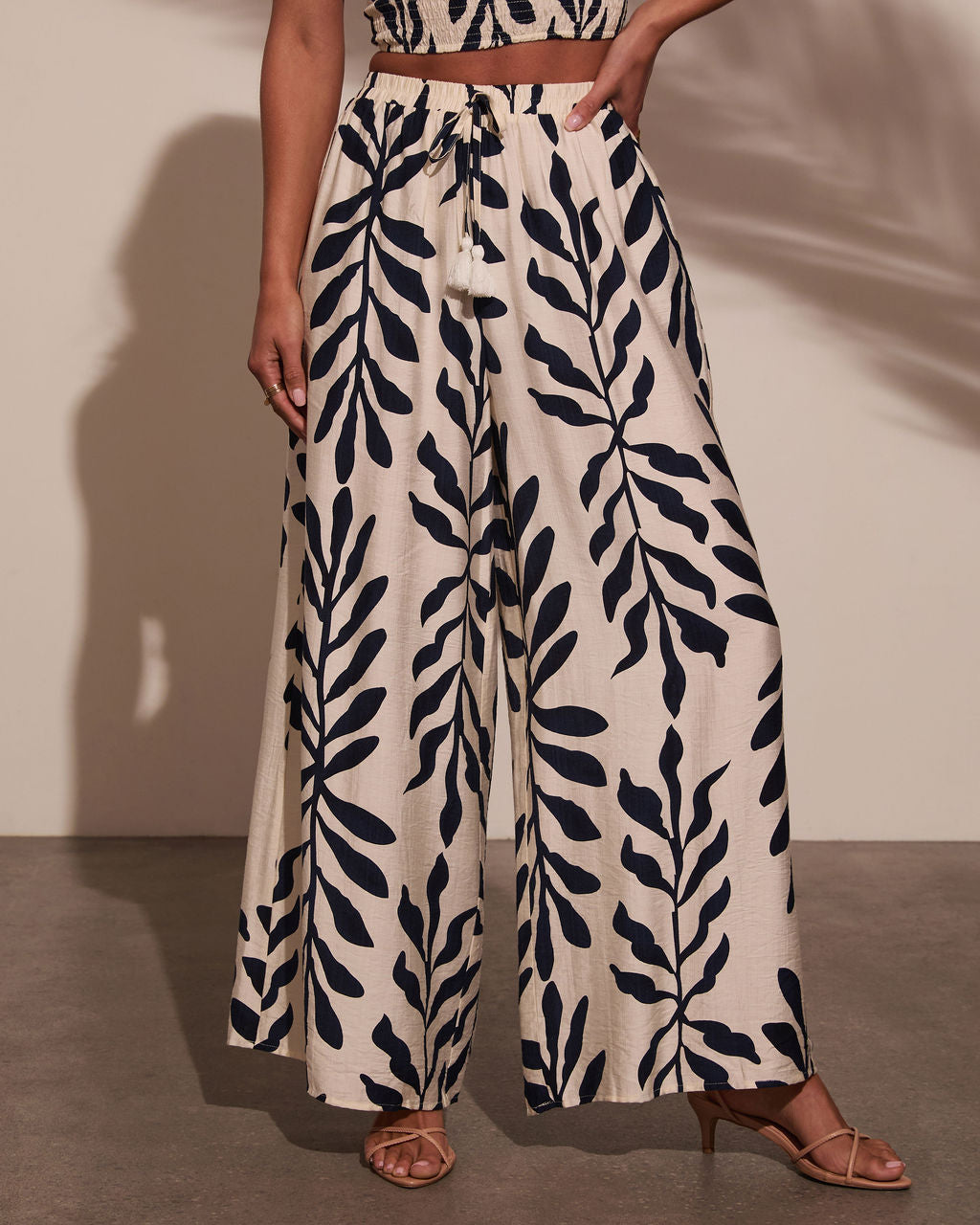 Sol Escape Tropical Drawstring Pants-Vogue Logic