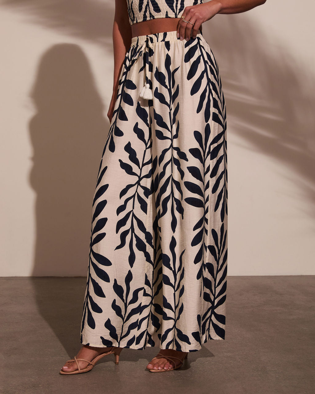 Sol Escape Tropical Drawstring Pants-Vogue Logic