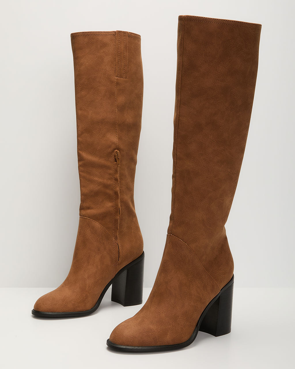 Always Here Block Heel Knee High Boots-Vogue Logic