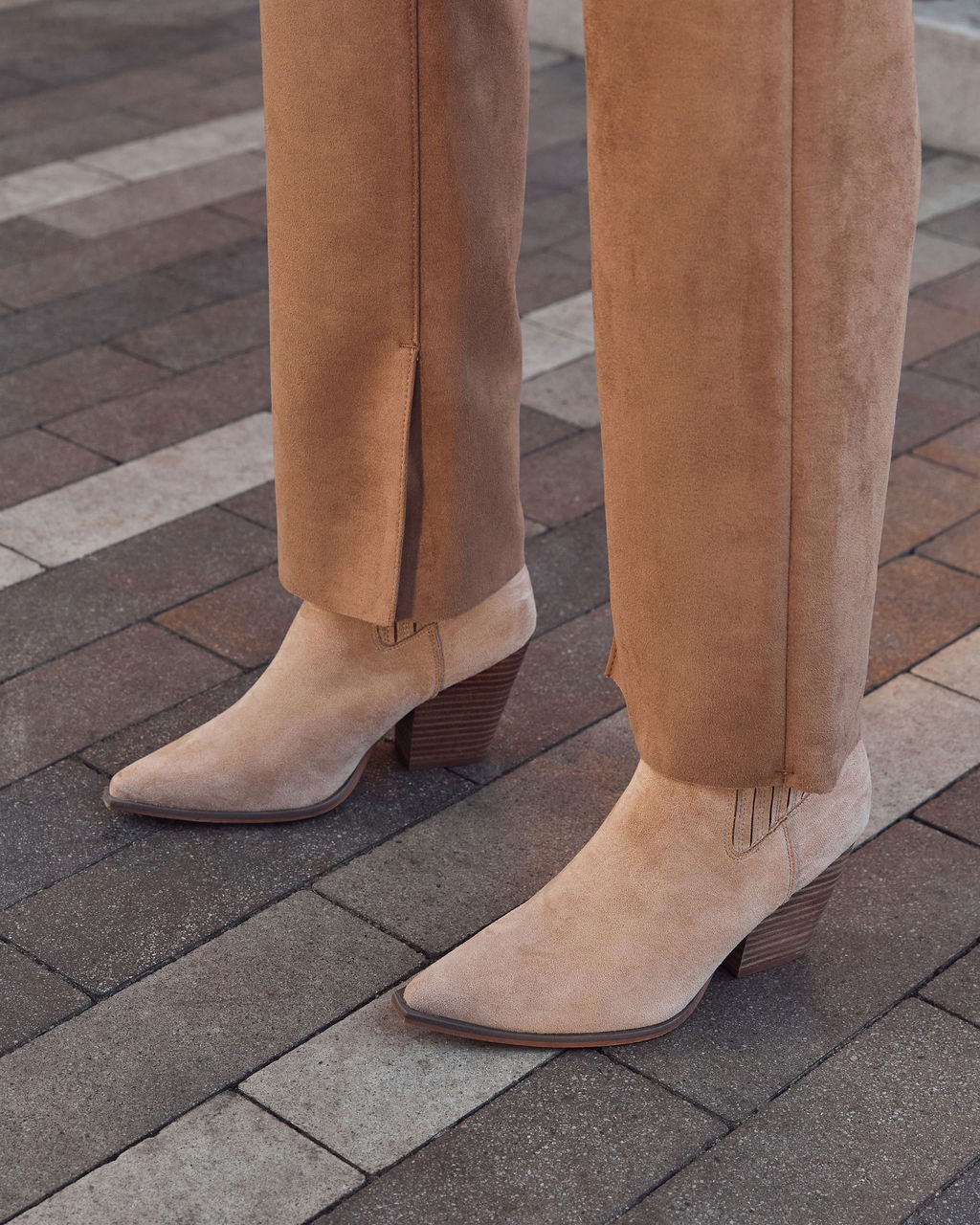 Ragabond Suede Ankle Booties-Vogue Logic
