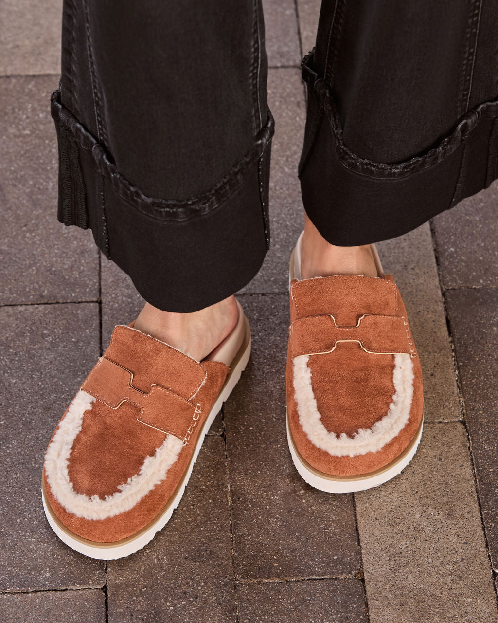 Biba Sherpa Lined Clog Mules-Vogue Logic