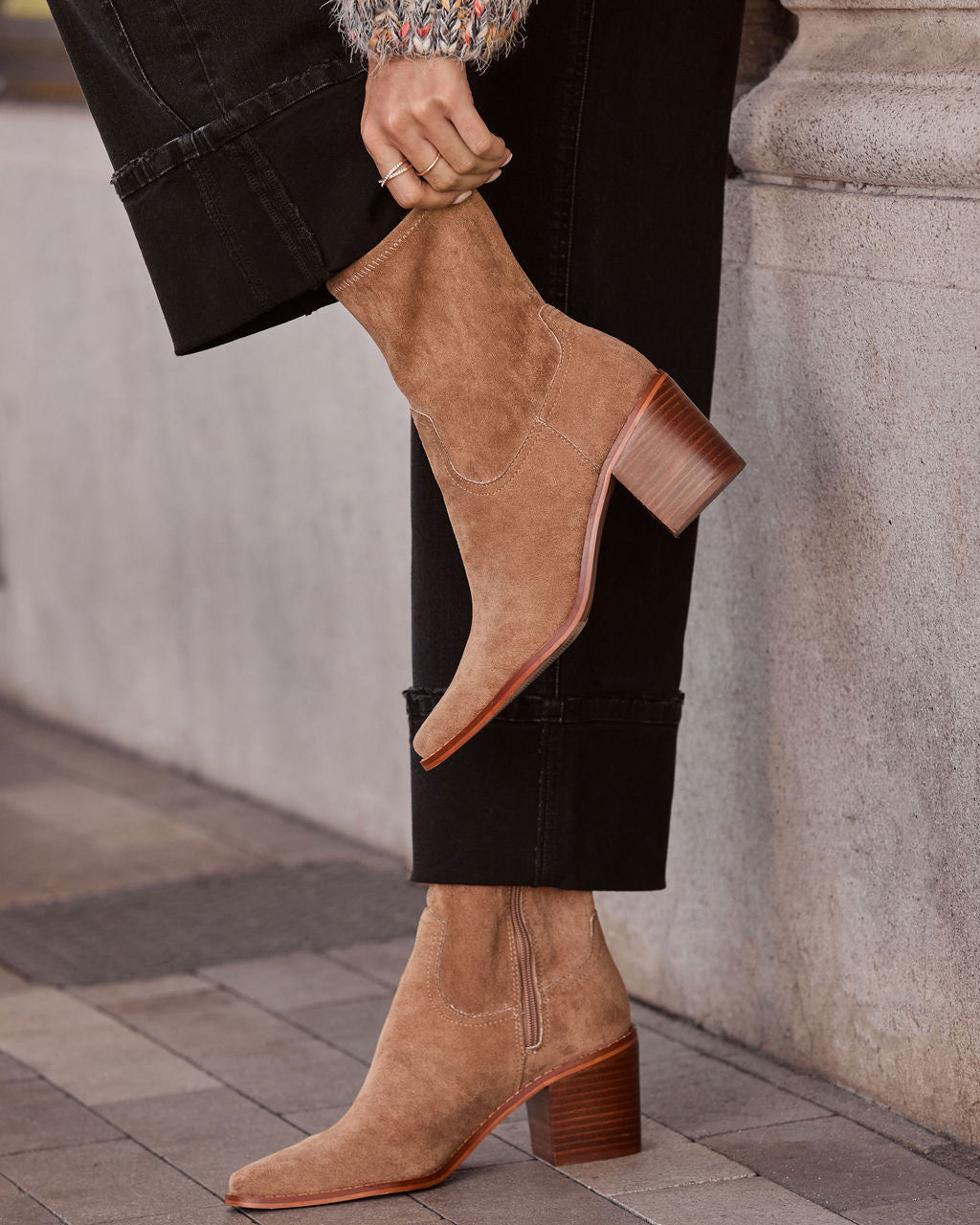 Alexie Suede Bootie-Vogue Logic