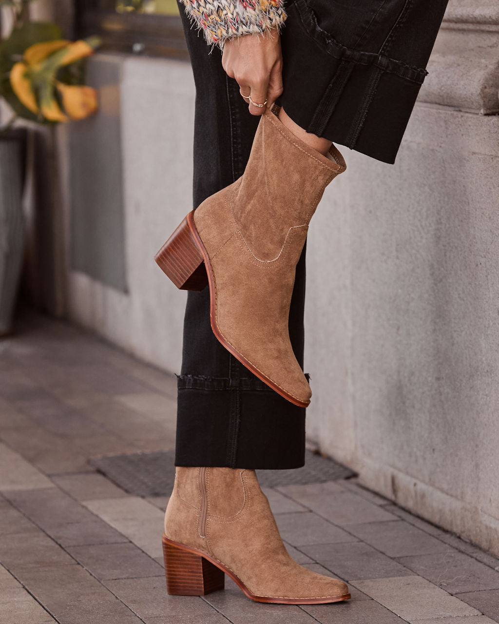 Alexie Suede Bootie-Vogue Logic