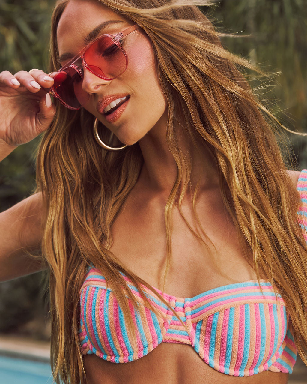 Zelie Tinted Aviator Sunglasses-Vogue Logic