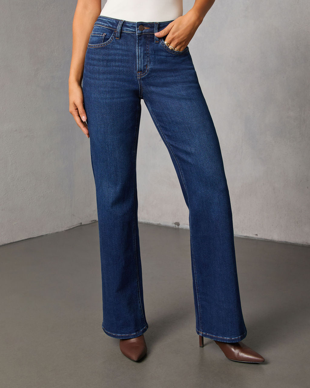 Camelle Super Stretch Flare Jeans-Vogue Logic