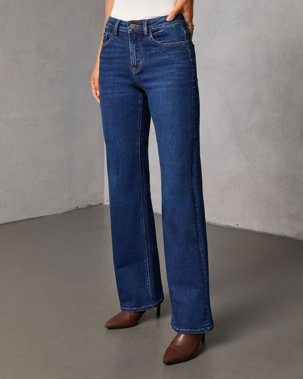 Camelle Super Stretch Flare Jeans-Vogue Logic