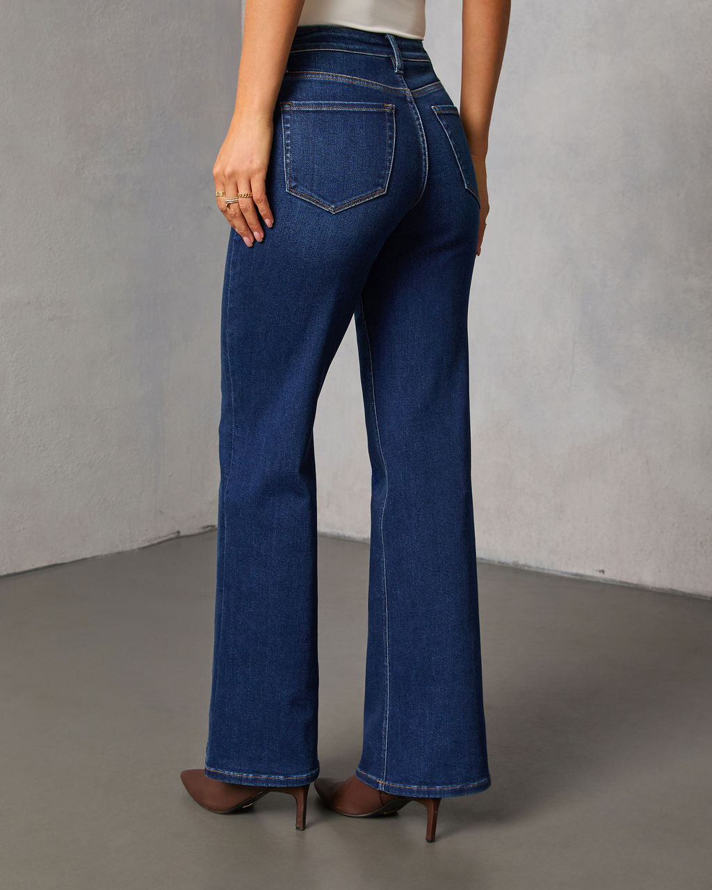Camelle Super Stretch Flare Jeans-Vogue Logic