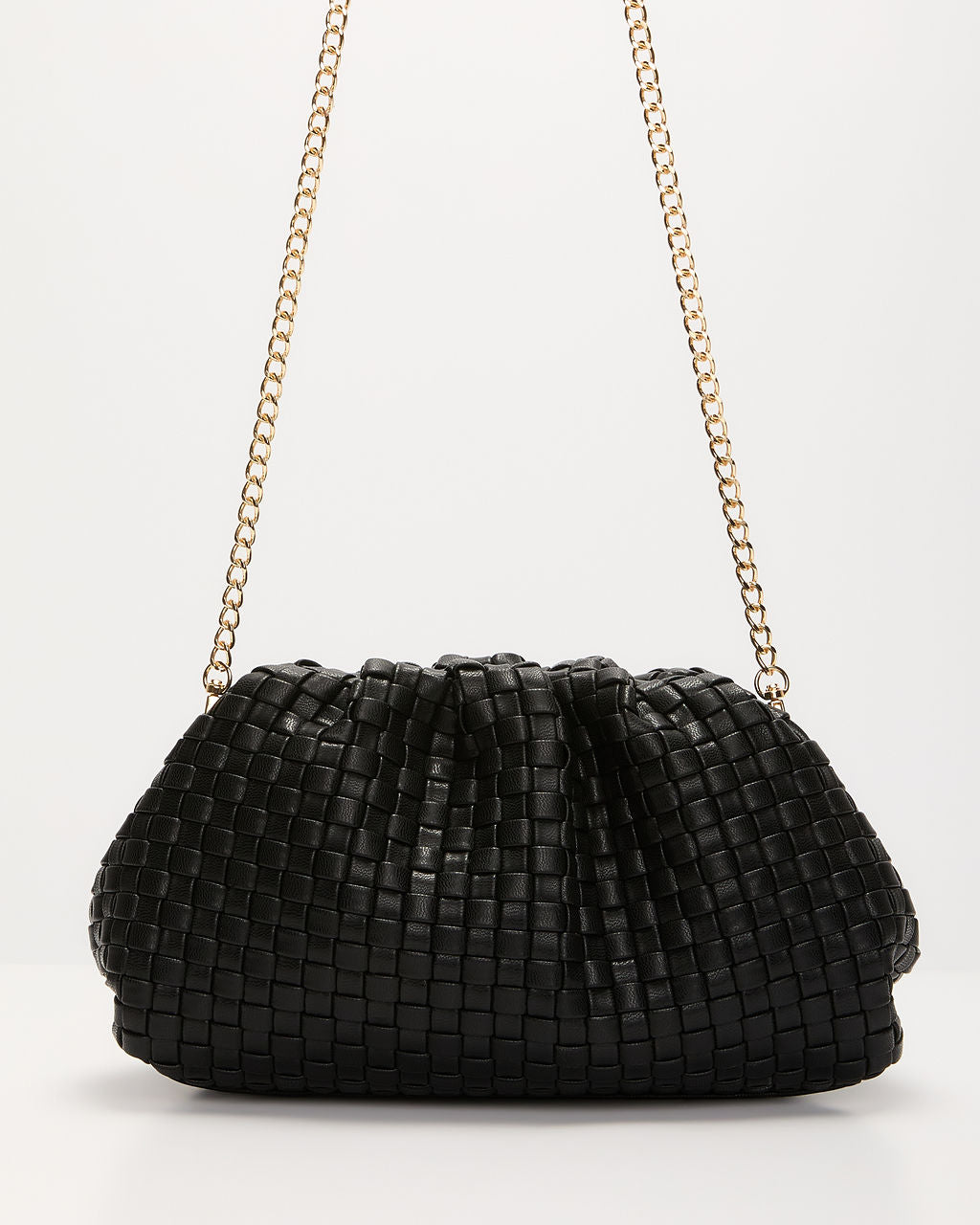 Janice Woven Leather Pouch Clutch-Vogue Logic