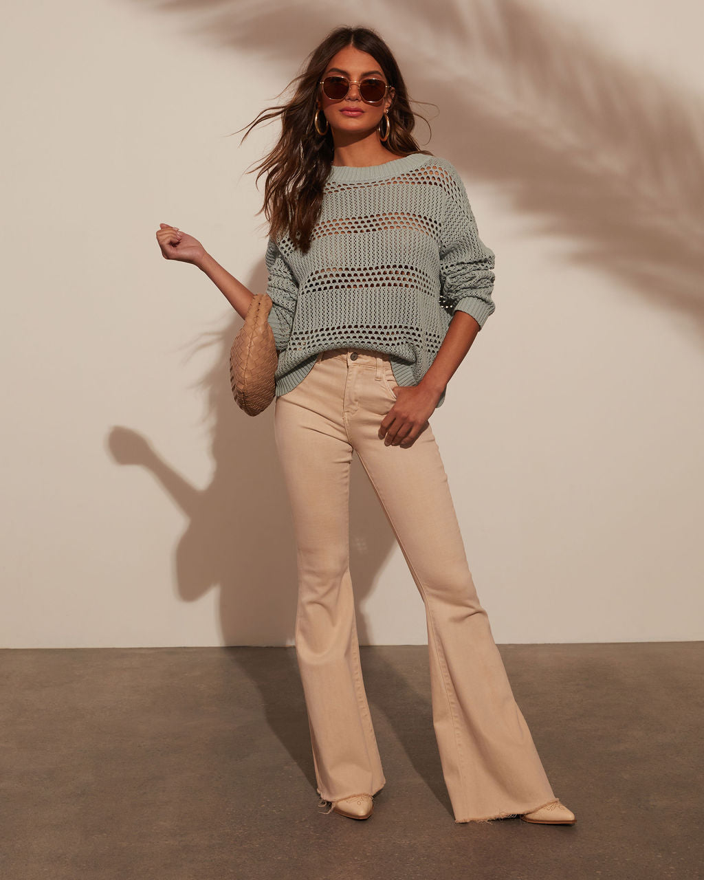 Joni Open Knit Sweater-Vogue Logic