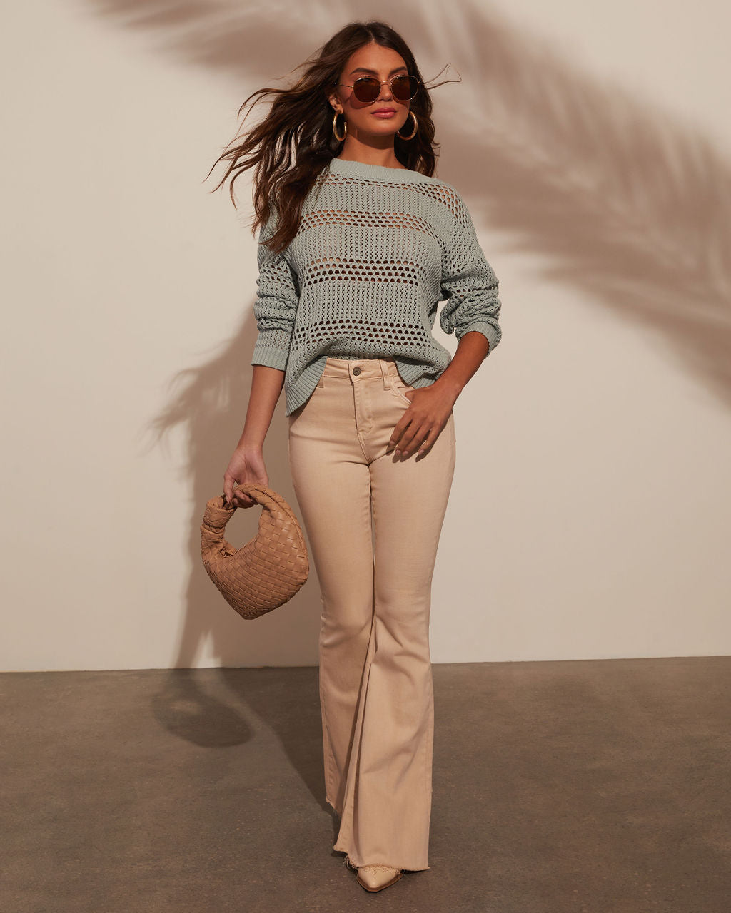 Joni Open Knit Sweater-Vogue Logic