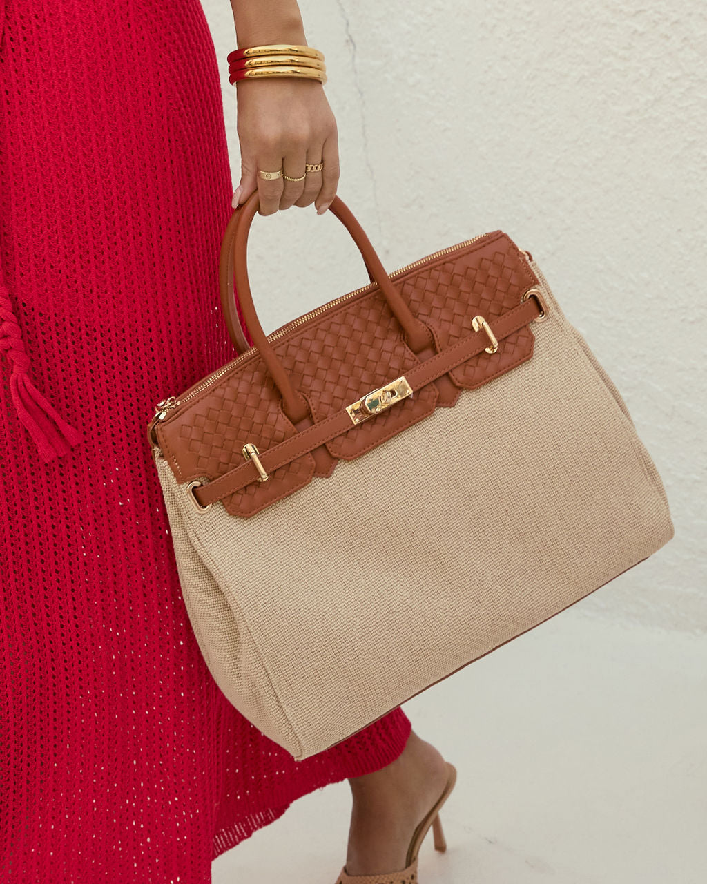 Marlenna Structured Top Handle Bag-Vogue Logic