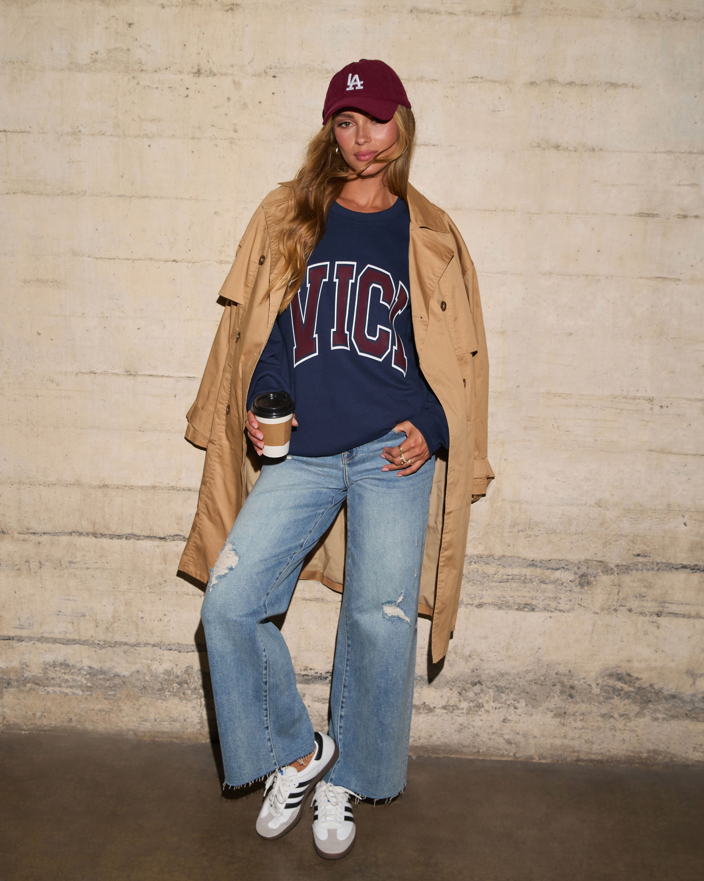 Vogue Logic Drop Oversized Graphic Sweatshirt-Vogue Logic