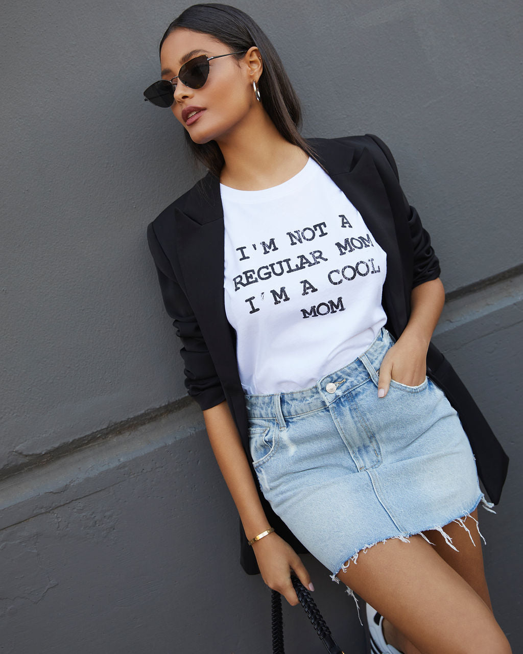 Cool Mom Club Cotton Tee-Vogue Logic