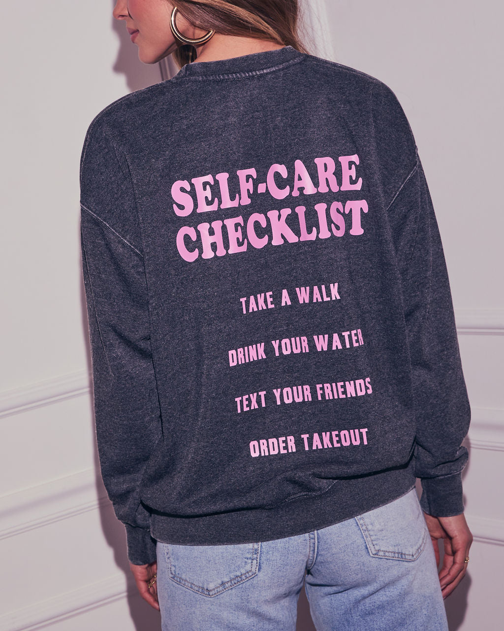 Self Love Club Graphic Sweatshirt-Vogue Logic