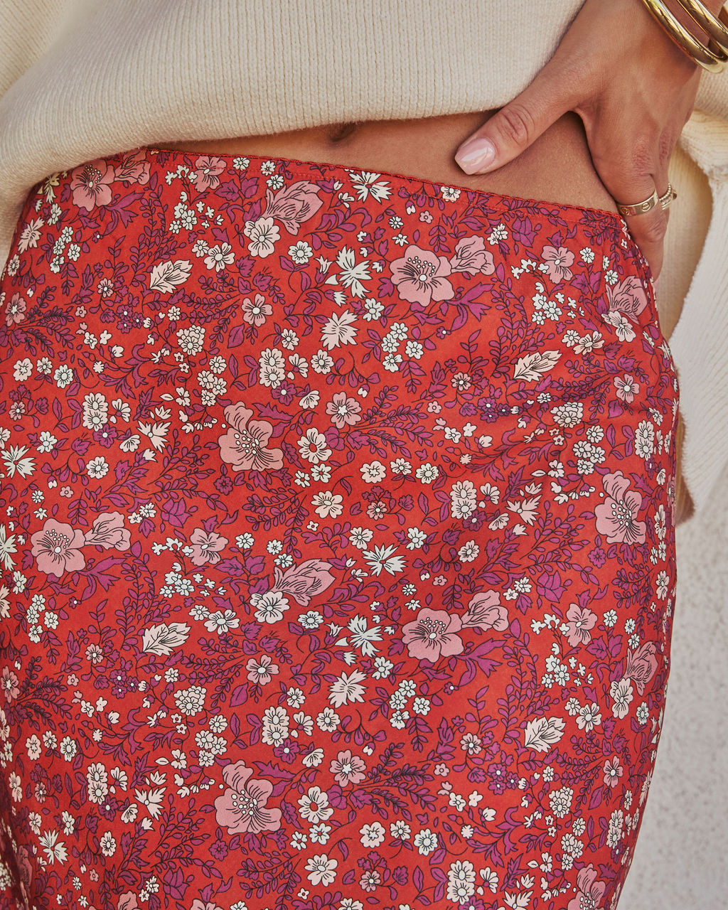 Warm Fade Printed Maxi Skirt-Vogue Logic