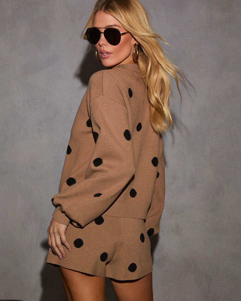 Perfect Spot Knit Polka Dot Sweater-Vogue Logic